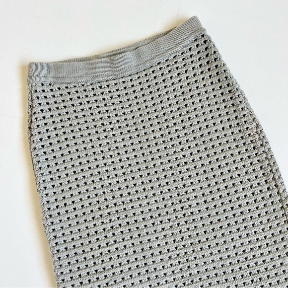 Reformation Circa Knit Skirt in Dove Gray - Picture 9 of 10